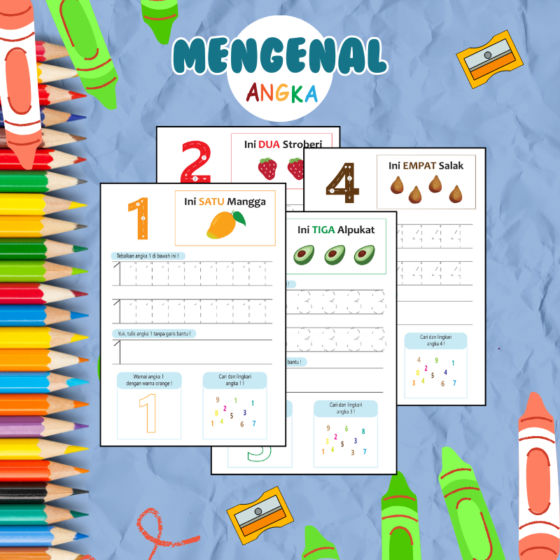 

mewarnai dan mengenal angka anak usia dini 10 pcs