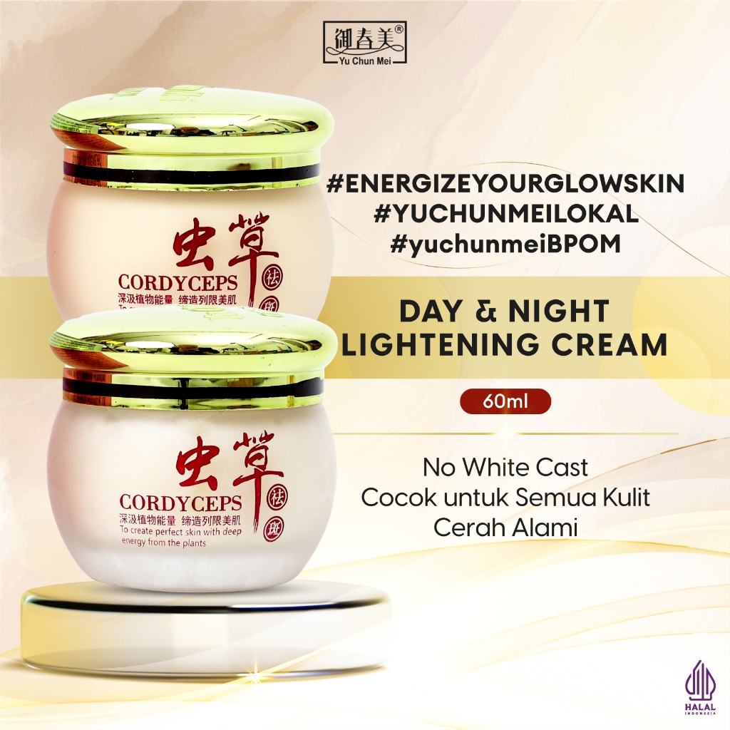 [BPOM ORIGINAL LOKAL] YU CHUN MEI Cordyceps Lightening Day & Night Cream Set