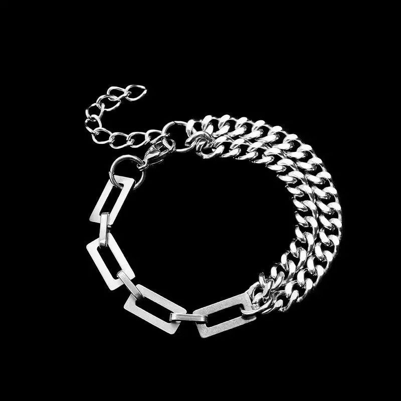 Gelang Pria Rantai Titanium Asli Original Anti Karat