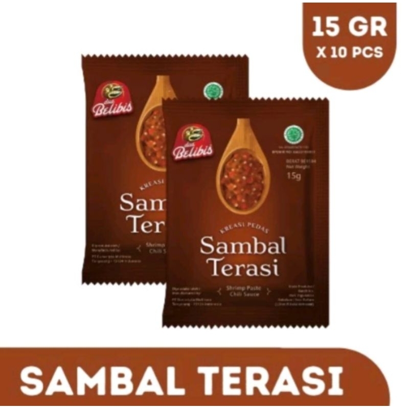 

SAMBAL TERASI 15gr x 10 sachet promo murah hemat