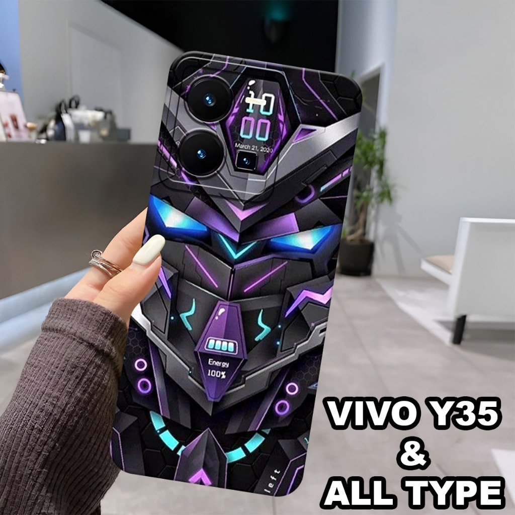 G50 - Softcase VIVO Y35 - motif VECTOR ROBOT - silikon VIVO Y35 - Case pro camera - casing VIVO Y35 