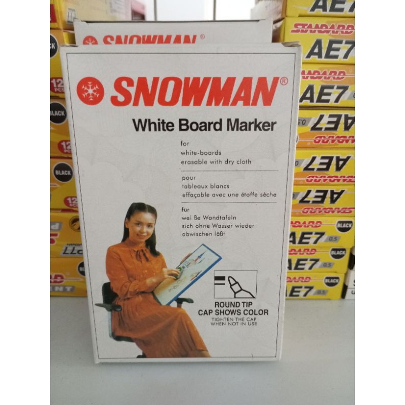 

snowman white board