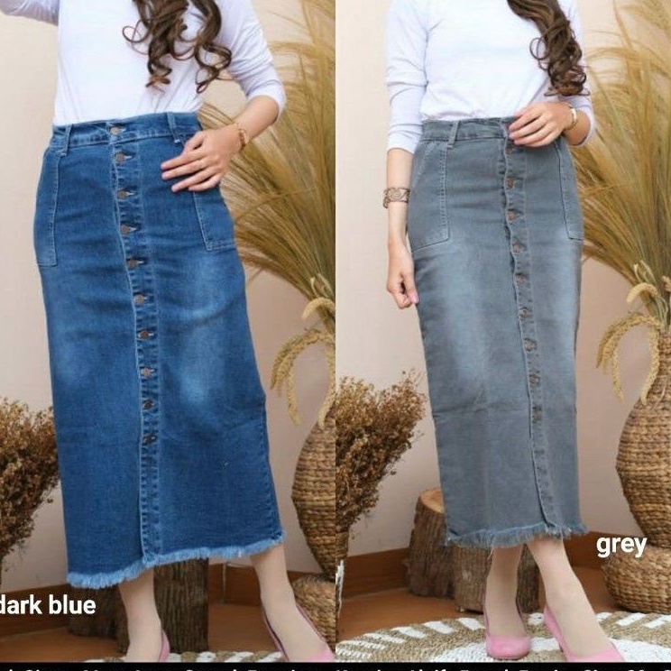 ROK JEANS PANJANG GISCA SKIRTPREMIUM STRETCH JEANS