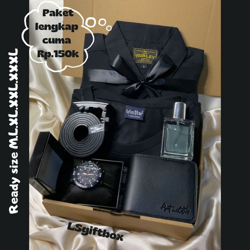 

HAMPERS KADO COWOK KEMEJA HITAM GIFT BOX ULANG TAHUN PRIA HADIAH VALENTIN PERNIKAHAN WISUDA JAM ANALOG