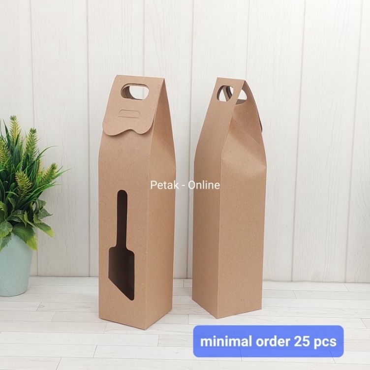 

25 Pcs Box Kraft 7x3 cm Box Kemasan Botol Tumbler Kraft Oval