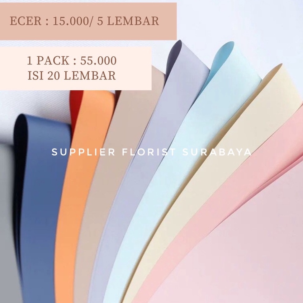 

1PACK 2LEMBAR KES BUNGA MATTE WARNA SOLID WRAPPING PAPER KES CELLOPHANE BUKET BUNGA WRAP PEMBUNGKUS BUNGA KES KOREA