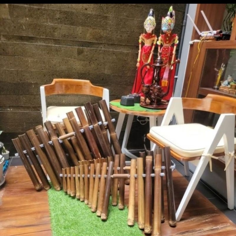 calung sunda bahan bambu hitam