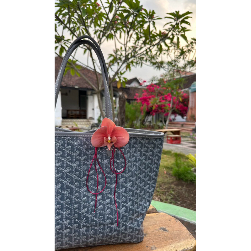 gantungan bunga orchid/ orchid choker/ orchid belt/ orchid charm bag/orchid necklace