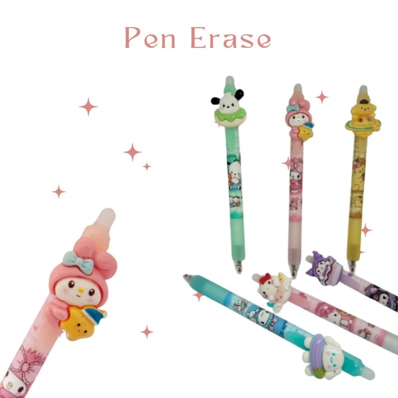 

PULPEN CETEK ERASEABLE KARAKTER PULPEN HAPUS BONEKA SANRIO HELLO KITTY MELODY CINNAMONROLL POMPOMPURIN LUCU TERMURAH