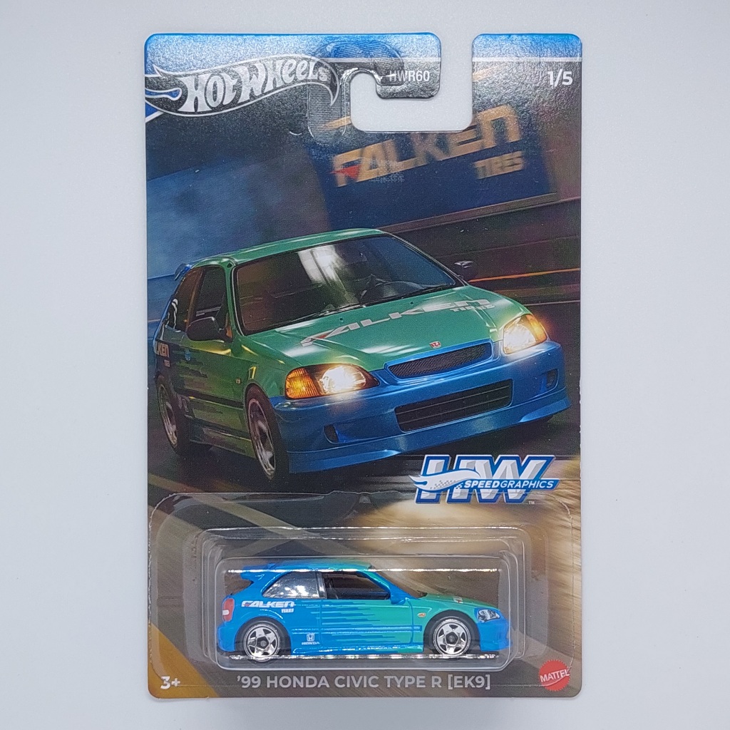 Hot Wheels 99 Honda Civic Type R EK9 Falken