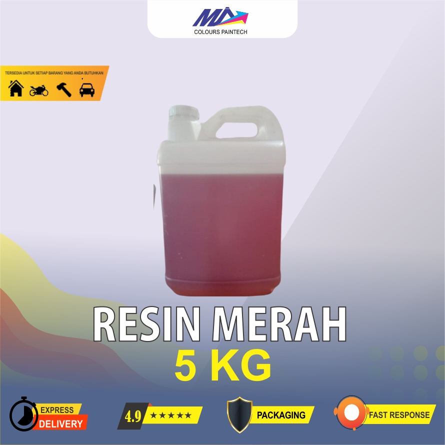 RESIN 5 KG , 20 KG ReSin Bening Merah Recine Catalis fiber Acrylic Prakarya Kerajinan