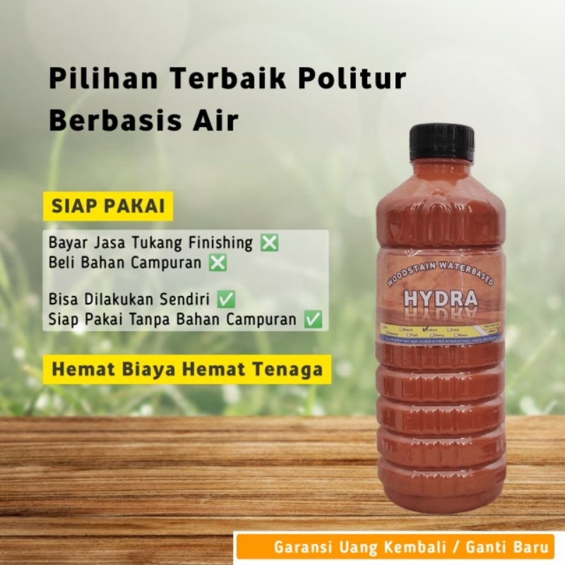 Pewarna Kayu Jati Mahoni Kemasan 500ml Serat Urat Jati Plitur Kayu Siap Pakai