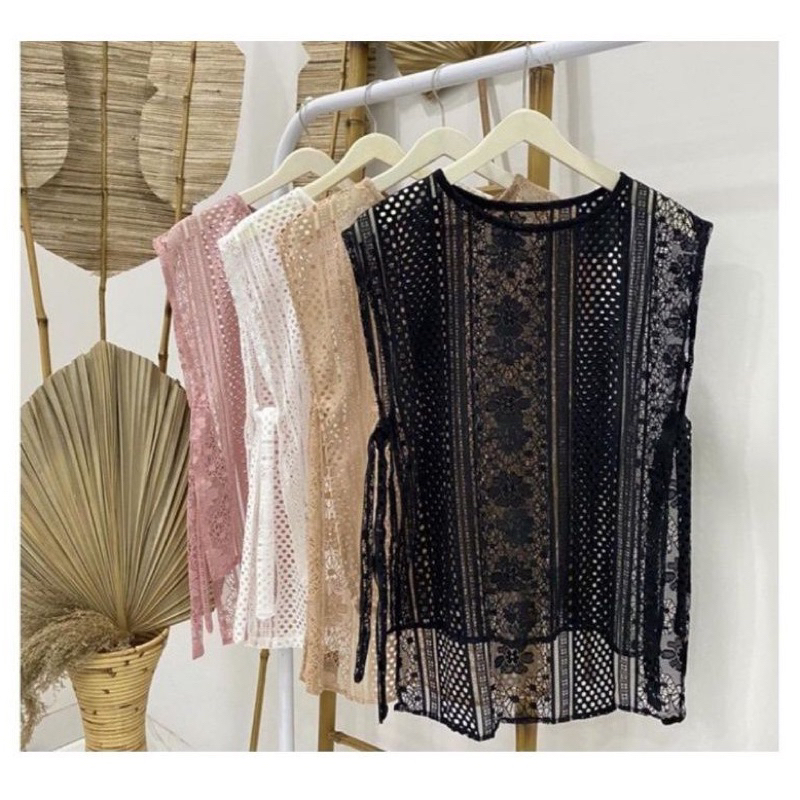 VEST TALI BRUKAT PREMIUM  ROMPI WANITA BROKAT VEST TALI BRUKAT  VEST LACE TALI BROKAT