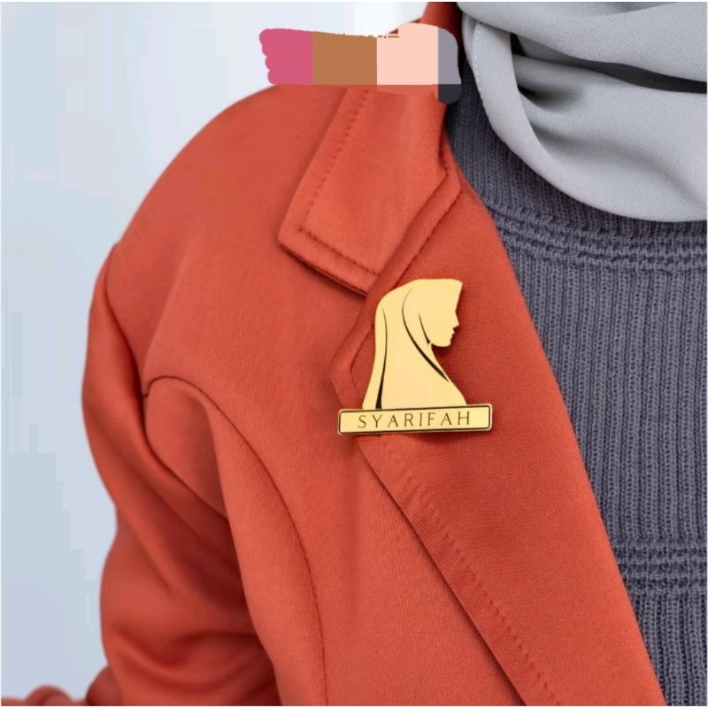 Bros Hijab Wanita / Pin Hijab Wanita Costum Nama Sendiri