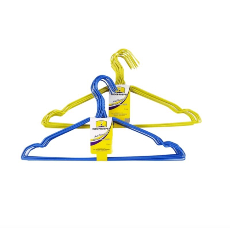 Hanger Baju Warna Indoposper/ Hanger Stainless warna Indoposper isi 10 pcs/ Gantungan baju warna sta