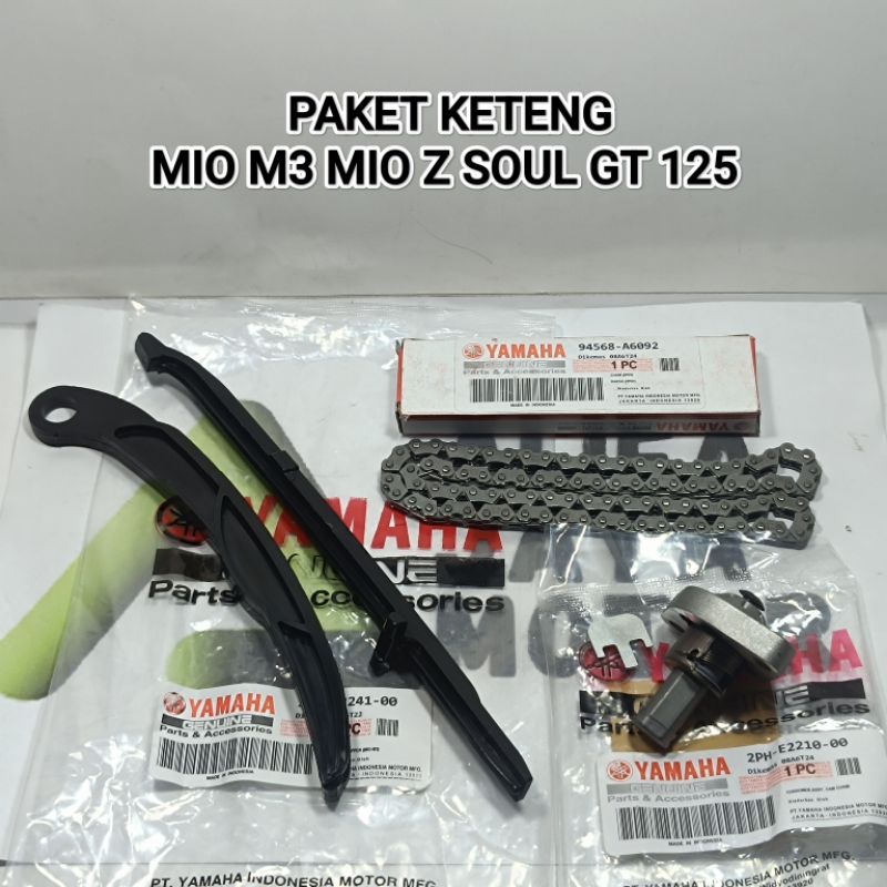 RANTAI KETENG + TONJOKAN KETENG + KARET TENSIONER MIO M3 MIO Z SOUL GT 125