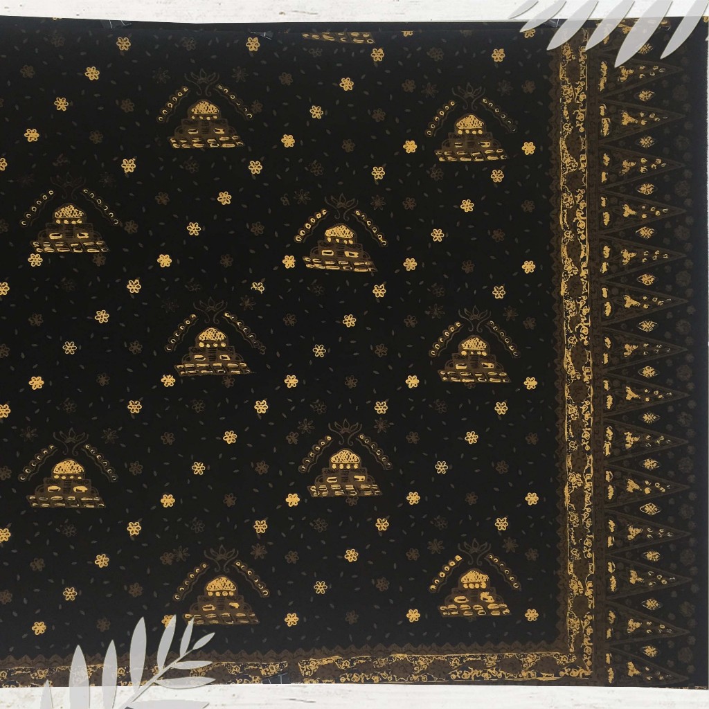 Batik jambi motif candi muaro jambi | dasar bahan baju (Panjang.2m Lebar.105cm)