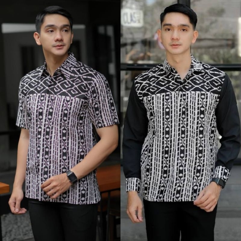 BATIK DUONG | KEMEJA BATIK PREMIUM MOTIF SONGKET PUTIH