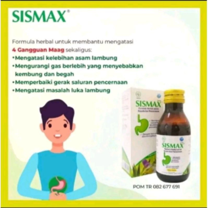 (ED JANUARI 2026)SISMAX 120 ML Obat herbal alami untuk maag&asam lambung