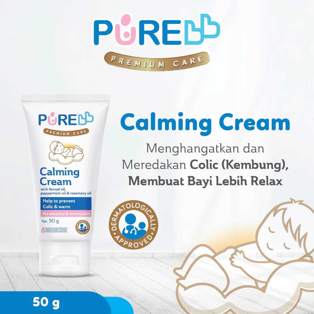 Pure BB Calming Cream 50GR | Cream Untuk Perut Kembung Bayi