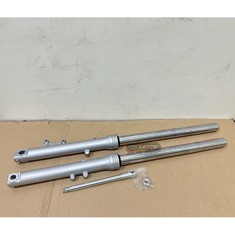 As Bottom Shock Skok Depan Ninja RR Import Silver As Crome Crom Krom