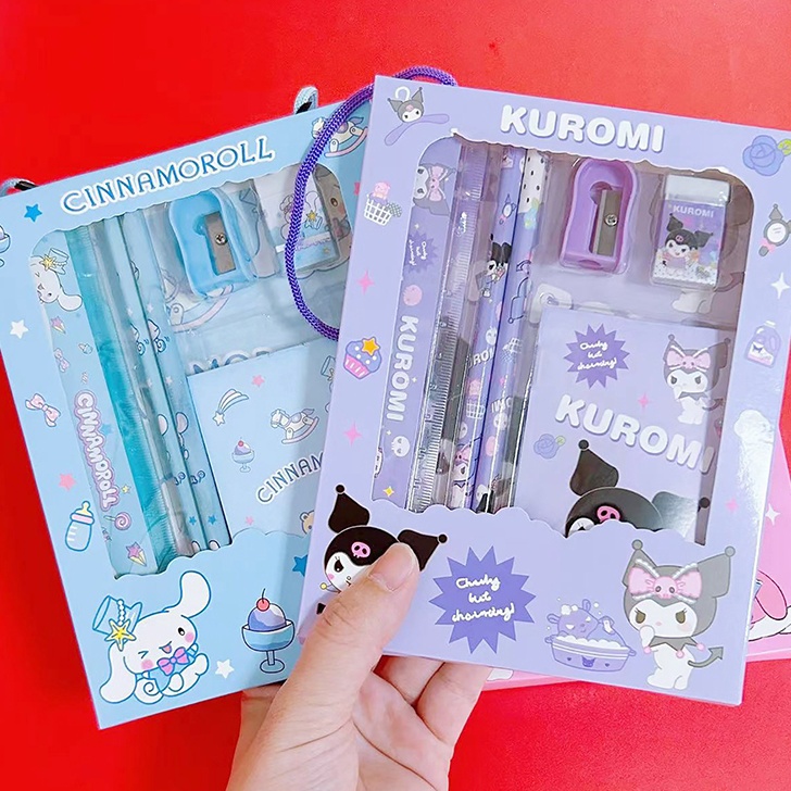 

KUALITAS OKE ALAT TULIS SET EDISI SANRIO 5 IN 1 STATIONERY SET ATK KUROMI CINNAMOROLL MY MELODY