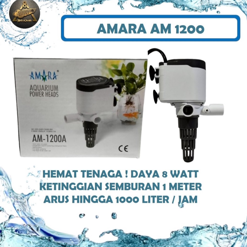 Best Quality  PROMO MURAH POMPA AIR AQUARIUM AMARA AM 12 A NAIK 1 METER FILTER AQUARIUM KECIL POMPA 