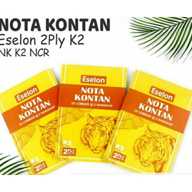 

1 PCS = 1 BIJI Nota NCR 2 ply ESELON / Nota rangkap 2 ESELON