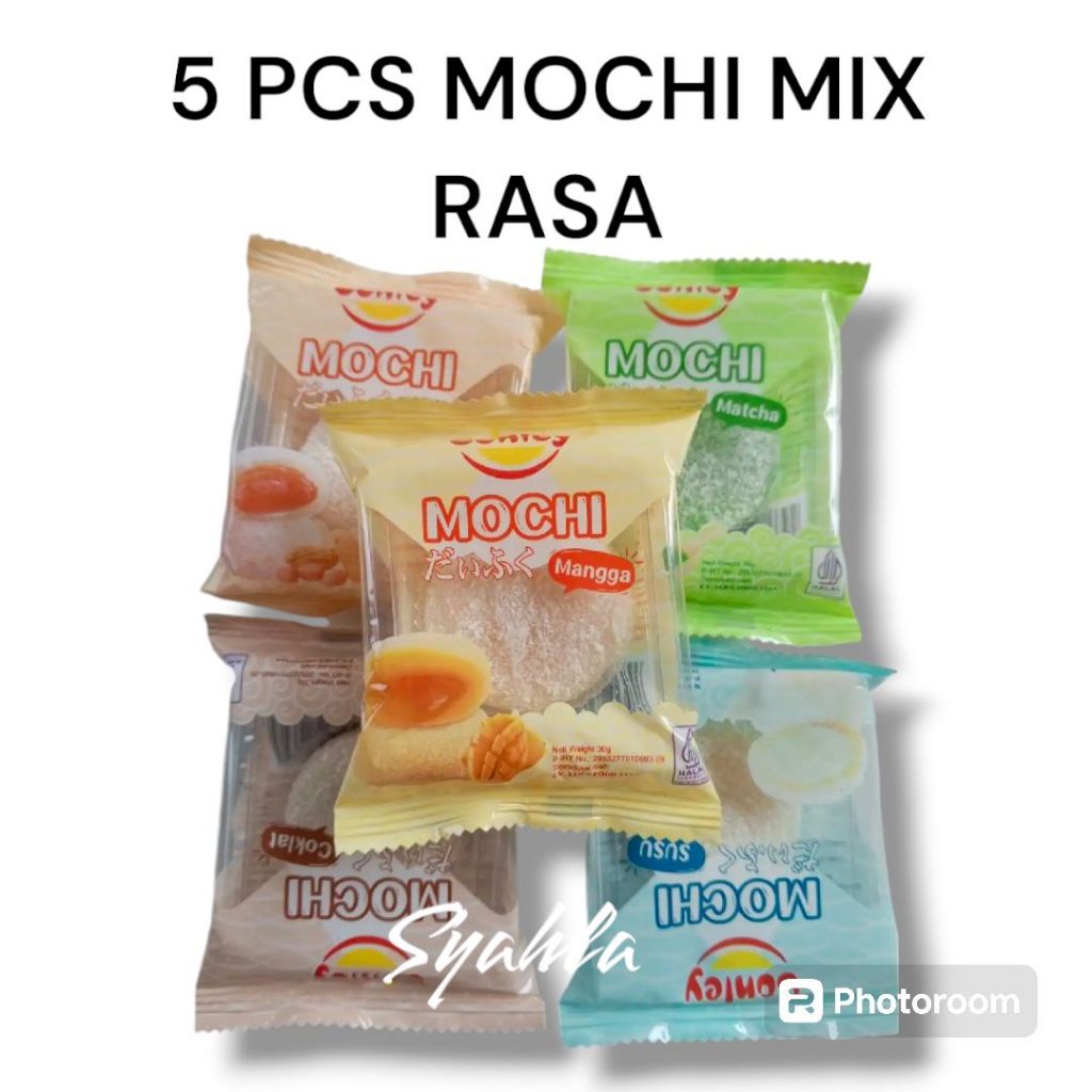 

Mochi Taburan Kelapa / Kue Mochi Varian Rasa KUE Mochi CONLEY ISI 5 SACHET MIX RASA