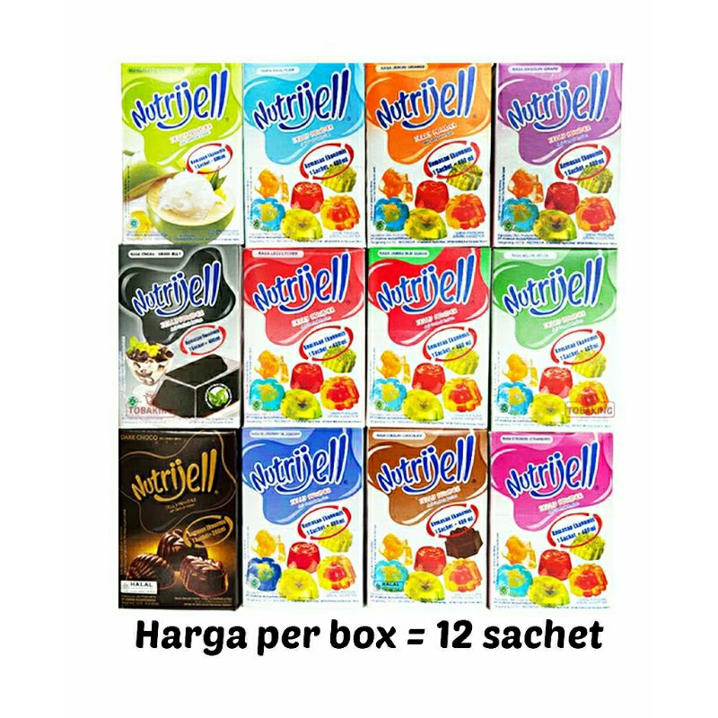 

nutrijell jelly powder ekonomis 1box isi 12 sachet