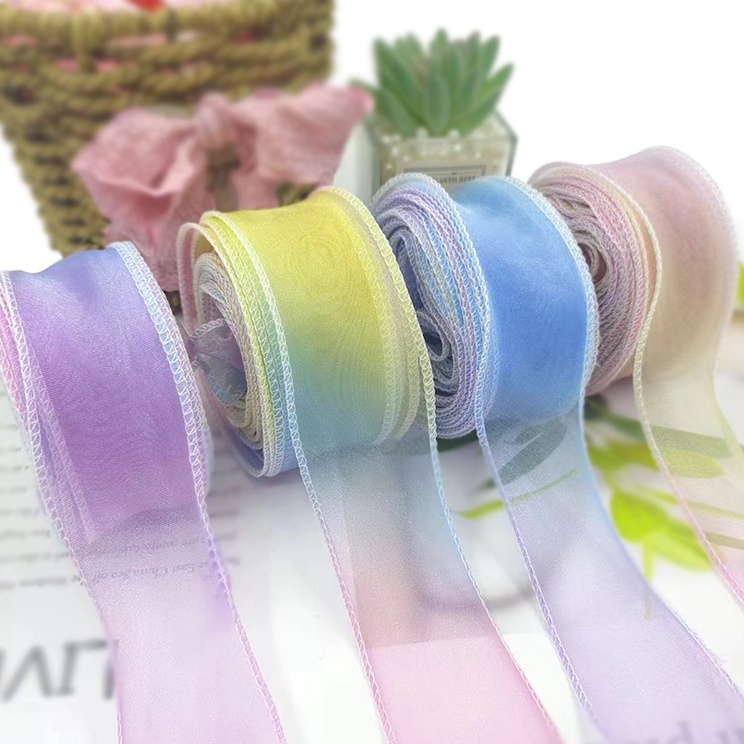 

1ROLL PITA Ribbon Rainbow Korea Fishtail Wave Gelombang Kado Dekorasi Hampers Bouquet Lebar 4cm Panjang 9meter Fish Tail Colourful Cantik Murah Kerajinan Tangan