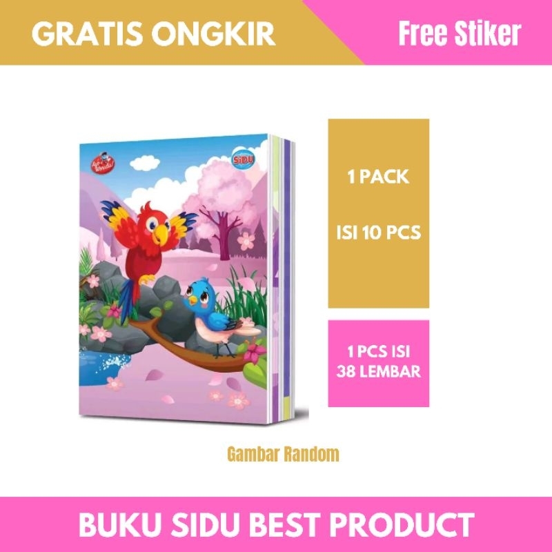 

BUKU SIDU 1 PACK ISI 10 PCS, 38 LEMBAR GRATIS ONGKIR GRATIS STIKER PENGIRIMAN CEPAT