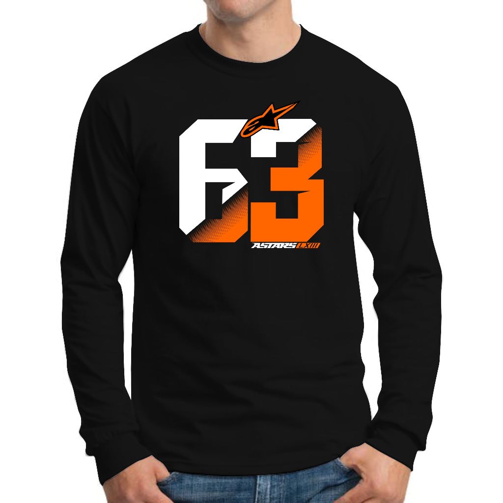 kaos motor lengan panjang pria motogp Racing Team Supermoto