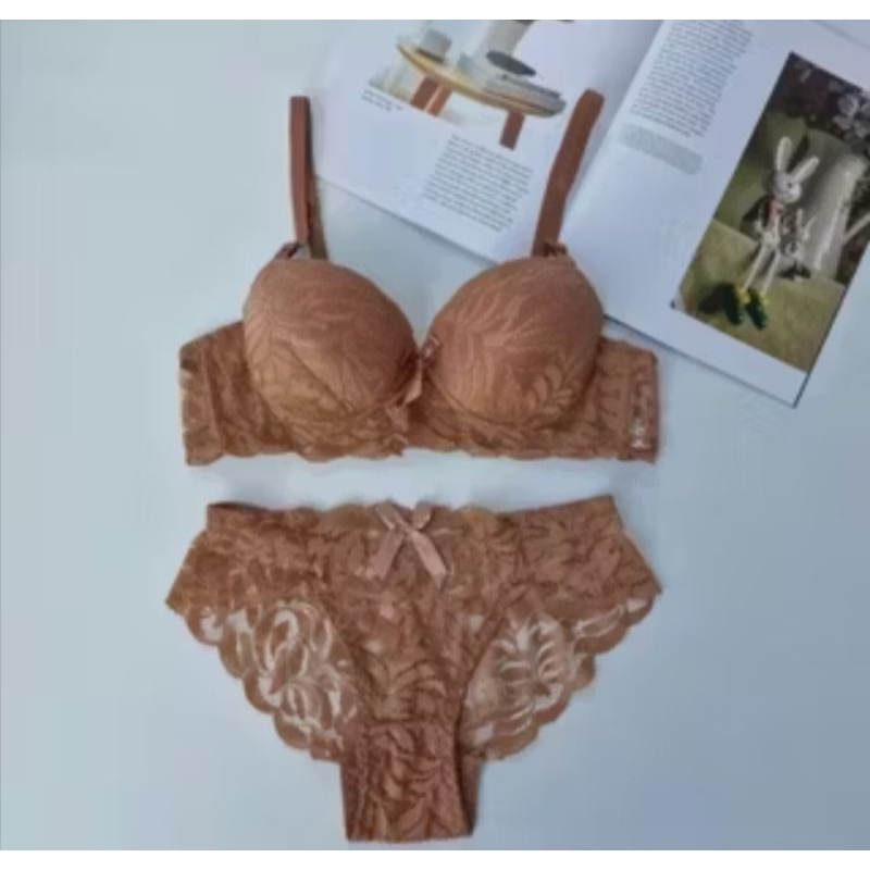 Bh set dan celana seksi premium busa tebal setelan bra wanita