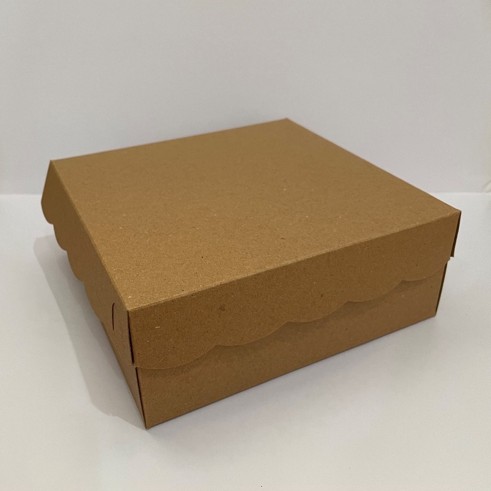 

FOBO Kraft Paper Box R18 18x18x7 Dus Kotak Nasi Renda Catering Hajatan 5 Pcs