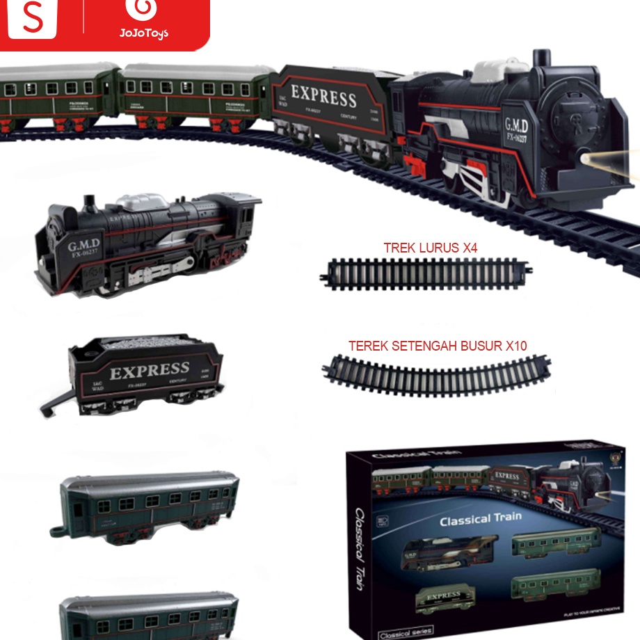 Big Discount  JOJOTOY Mainan Anak Kereta Api Rel Listrik Train Rail King Api Rel Panjang Kereta ApiU