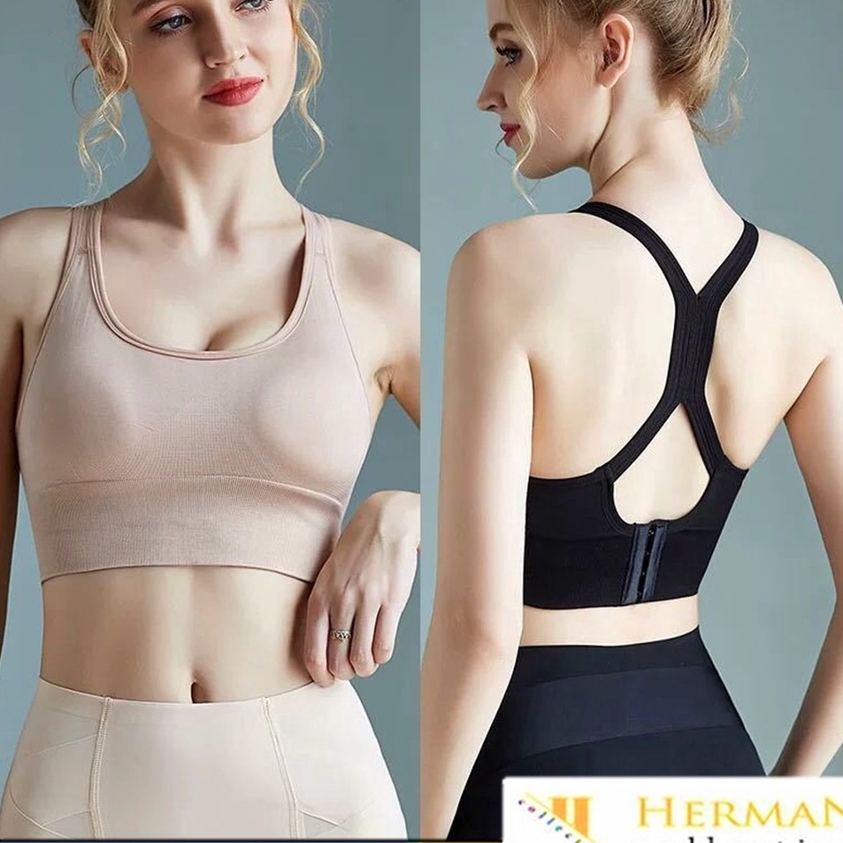 Hot Sale  HC Bra Sport Wanita Tanpa Kawat 645 Bh Sport Gym Tank Top Olahraga Bra Fashion Wanita t