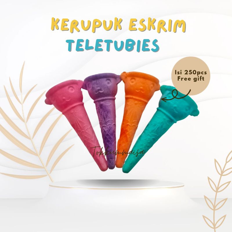 

[BISA COD] KERUPUK ESKRIM TELETUBIES ISI 250 FREE BONUS