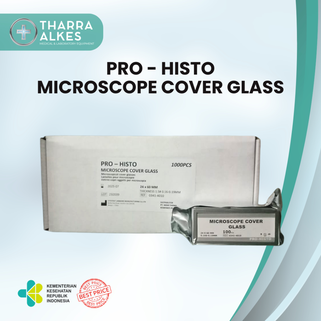 PRO - HISTO PRO HISTO MICROSCOPE COVER GLASS 24X60 MM DECK GLASS 24X60 PRO HISTO