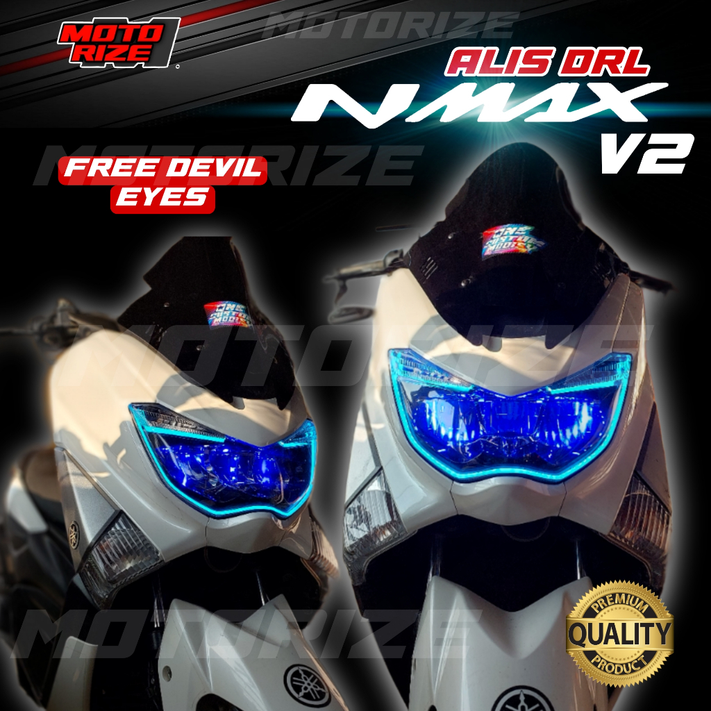 LAMPU ALIS NMAX OLD V2 BONUS DEMON EYES NMAX 2015, 2016, 2017, 2018, 2019, 2020 LAMPU VARIASI LAMPU 