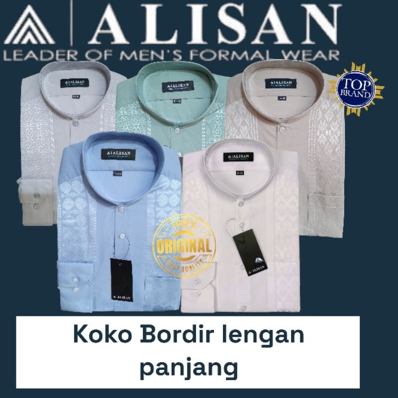 ALISAN KOKO BORDIR WARNA LENGAN PANJANG