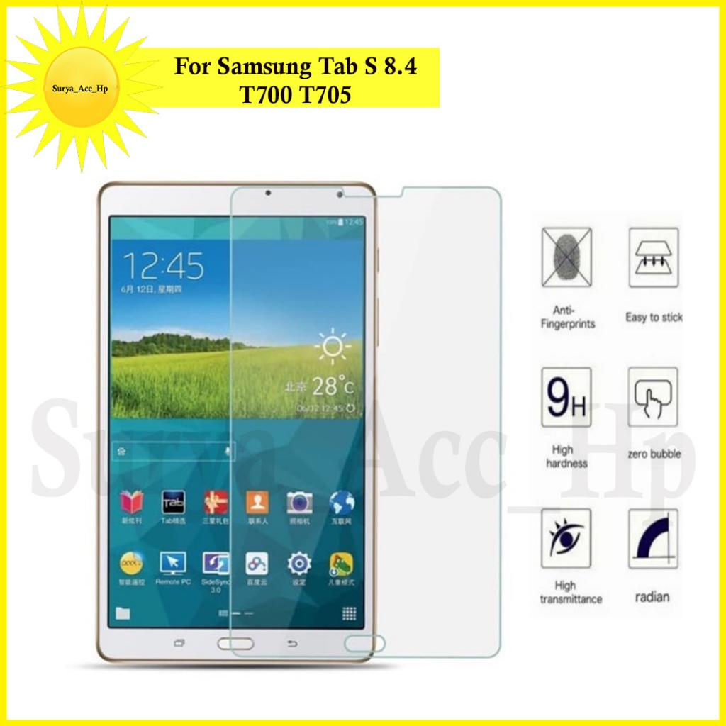 Anti Gores Samsung Tab S 8.4 - Tempered Glass Samsung T700 T705 - SC