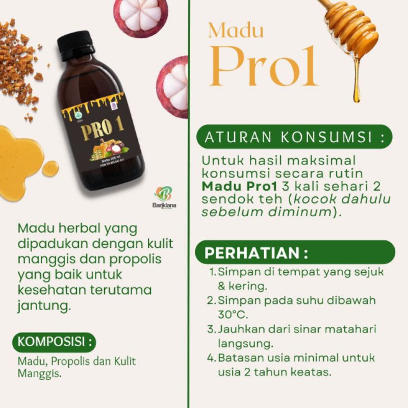 

MADU PRO1 ekstrak kulit manggis propolis dan madu