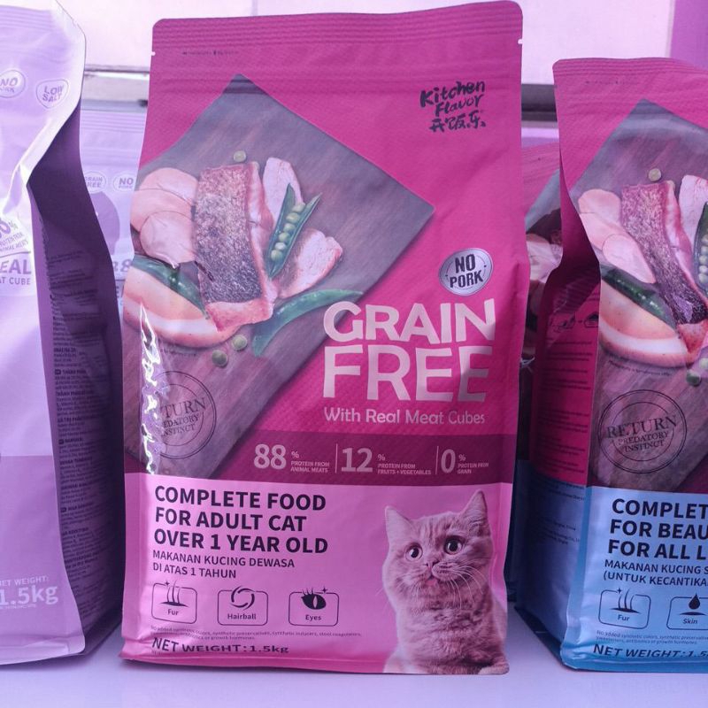 makanan kucing kitchen flavor KF grain free