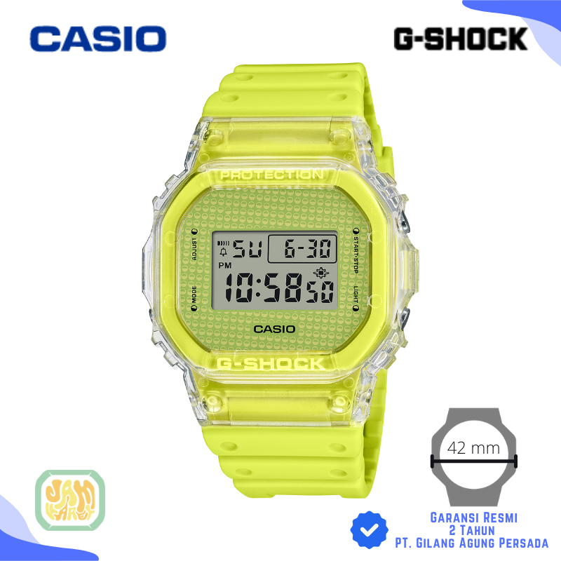JAM TANGAN PRIA CASIO G-SHOCK DW-5600GL-9 ORIGINAL - GSHOCK LUCKY DROP DW 5600GL 9DR KUNING BEZEL TR