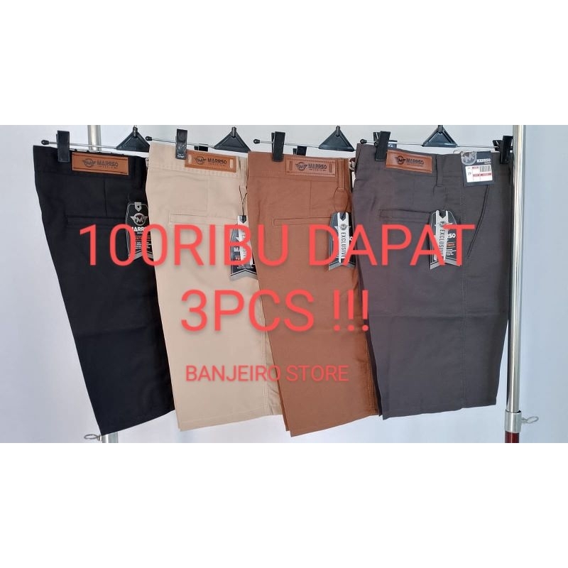 CELANA CHINOS PENDEK 100RIBU DAPAT 3PCS 
