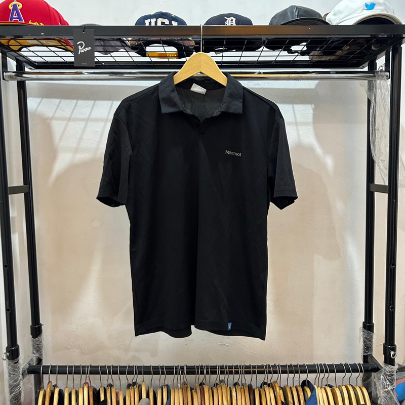 Polo Shirt MARMOT Black | Kaos Polo Preloved