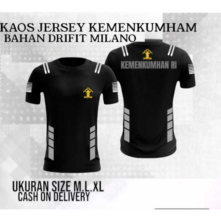 kaos kemenkumham /kaos jersey kemenkumham bahan dryfit milano /kaos bahan dryfit milano