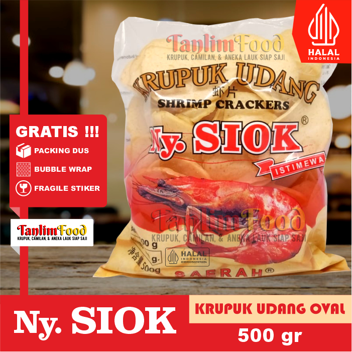 

Krupuk / Kerupuk Udang Oval Ny. Siok 500gr - TanlimShop