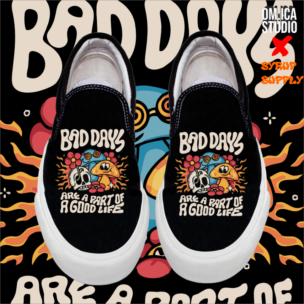 Syrup supply Official | slip on Bad Days | sepatu slip on | sneaker | sepatu unisex
